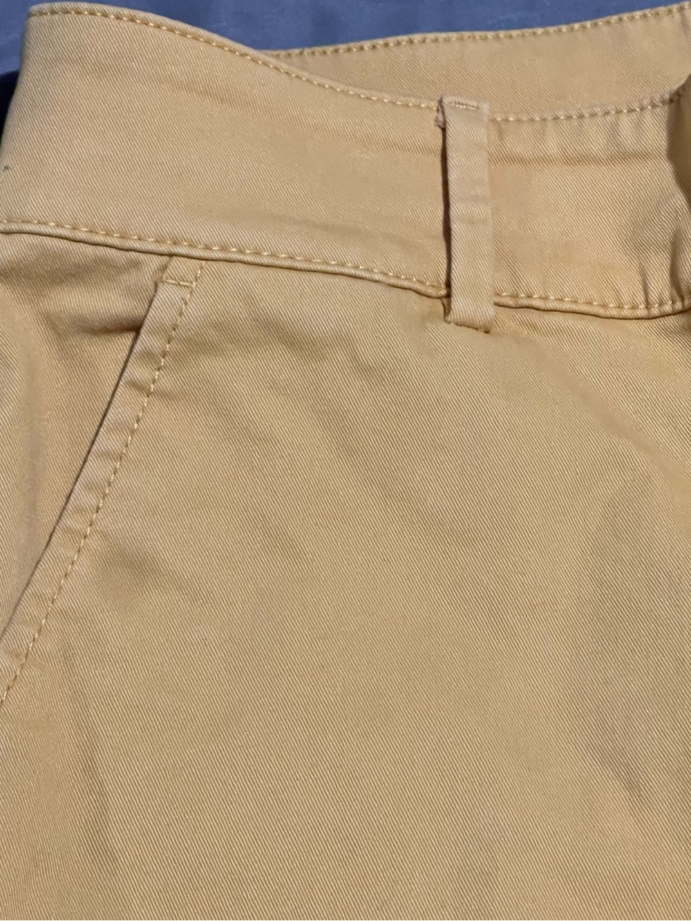 LOFT Yellow Cropped Pants with Scalloped Eyelet Hem - Picture 9 of 10